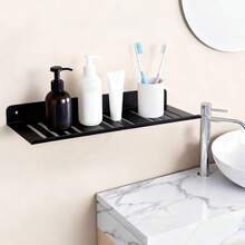 Euuztu Over Sink Shelf – Bathroom Sink Shelf Over Faucet, Wall Mounted Floating Organizer Bathroom & Kitchen (White, 16 Inch, 1 Piece) - 黑色 - 查看 7