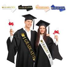 1 PIEZA Cinta de graduación para la clase de 2026, impresa con la frase "¡Me gradué!" y con letras doradas y un diseño de gorra de graduación. Perfecto para fiestas de graduación, regalos de graduación, ceremonias de graduación, baile de graduación y oportunidades fotográficas. - Ver 7