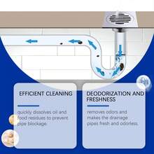 Drain Pipe Cleaner, Kitchen Sink & Toilet Clogged Odor Remover & Drain Unclogger - Powdery - View 3