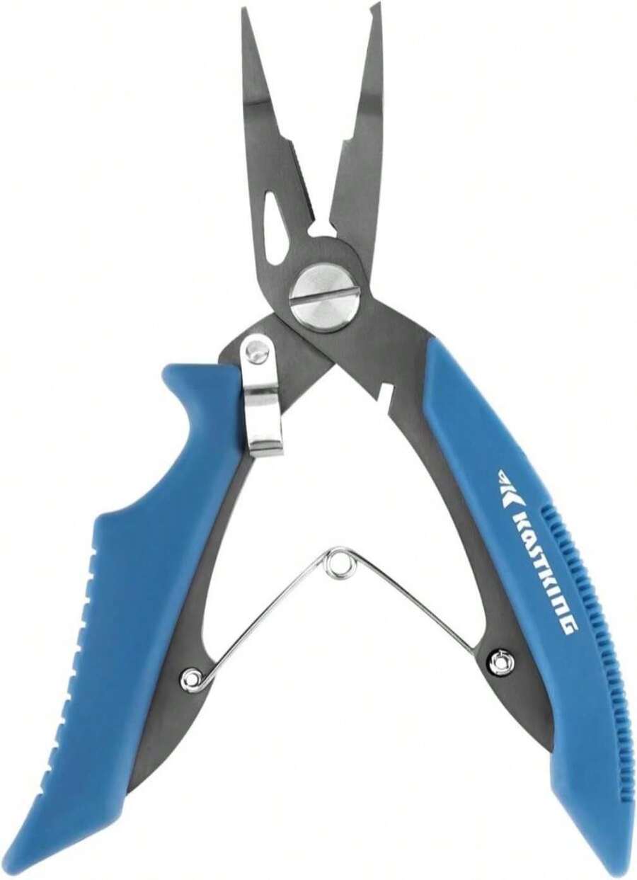 KastKing Intimidator Fishing Pliers, Corrosion Resistant Polymer Coated Fishing Tools, Tungsten Carbide Cutters, Saltwater Resistant Fishing Gear - ColorA - View 1