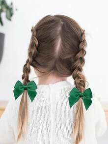 20/40/60pcs Mini Bow Hair Ties For Baby Girls - Soft Comfortable Matte Color Series Hair Ties Cute Fashionable Hair Accessories For Daily Wear - Multicolor - View 10