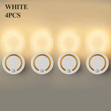 Lampe murale à capteur de cristal, lampe de décoration murale en acrylique, rechargeable par USB sans fil, 3 couleurs réglables, batterie longue durée, éclairage doux, préservant les yeux, convient pour armoire, placard, escalier, couloir, chambre, bureau, salle de bain, cadeau de Noël et d'anniversaire - Multicolore - Voir 18