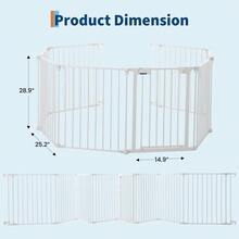 Baby Protection Gate - 8 Pieces - White - View 2