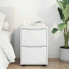 Storage Cabinet White 40 X 48 X 57 Cm Engineered Wood - White - View 4