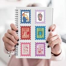 50pcs Stamp Stickers, Creative Graffiti Stickers, Office Supplies, Mobile Phone And Computer Stickers, High-Value, Durable, Exquisite, Cool Stickers, Fun, Classic, Colorful Cartoon Designs, Gift Decorations, Phone Case Decorations, Reusable, Colorful Cartoon Designs, Suitable For Water Bottles, Skateboards, Mobile Phones, Etc., Perfect For School Supplies And A Top Choice For Holiday Gifts. - 50pcs - View 7