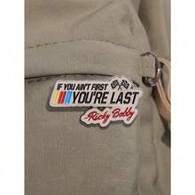1PC Fun Quote Enamel Pin Customization "If You're Not The First, You're The Last" Brooch Flip Neck Emblem Jewelry Gift For Friends - Multicolor - View 3
