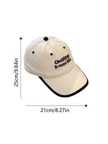 1pc Unisex Baseball Cap, Casual Embroidered Letter Design, Outdoor Sun Protection Hat - Multicolor - View 6