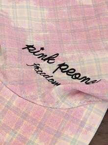 1pc Retro New Green Plaid Headscarf Hat, Sweet & Hot Girl Style Baseball Cap, Sun Protection For Spring/Summer - Multicolor - View 11