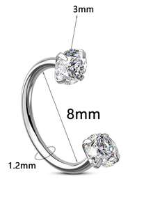 Horseshoe Nose Ring For Women Stainless Steel Lip Helix Piercing Jewelry Septum Rings-And Upgraded Anti-Slip Piercing Taper Ball Grabber Tool - As Shown In the Figure - View 10