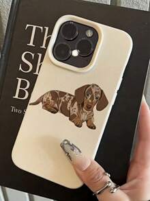 1个时尚腊肠犬图案哑光质感全包防震TPU手机壳，适用于 17、16、15、14、13、12、11 Pro Max、A55/54/53/52/51、S25/24/23/22/21系列 - 彩色 - 查看 4