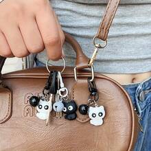 2个/套 可爱黑白猫咪钥匙扣 - 适用于背包和钥匙链 - 彩色 - 查看 7