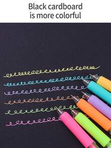 1pc Blue Fruit Click Pen, 90/72/54/36/18/12/6 Color Options, Retractable Acrylic Drawing Pens For Journaling, Full Color Set, 0.7mm Large Capacity Highlighter Pens, Back To School - Drawing Journal - View 6
