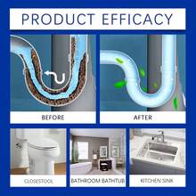 Drain Pipe Cleaner, Kitchen Sink & Toilet Clogged Odor Remover & Drain Unclogger - Powdery - View 6