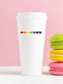 LGBTQ Pride Heart Glossy Sticker Rainbow Gift For Her Brides Sticker Affirmation Sticker Equality Waterproof Sticker Love Is Love Decal - Multicolor - View 4