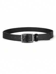 New Stylish Men's Casual Belts With Metal Needle Buckle - High-Quality Faux Leather Fashion Luxury Design Belt, Versatile For Everyday & Formal Wear, Everyday Accessory | Modern Belt Design | Belt, Perfect Father's Day And Valentine's Day Gifts - Black - View 3