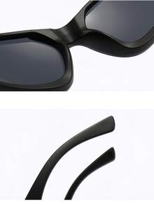 1 pezzo Occhiali di moda stile punk Y2K, occhiali di moda unisex con montatura semi-trasparente, adatti per stile di strada, uso quotidiano, fotografia, shopping, ciclismo, viaggi, spiaggia, guida, strada, vacanza, attività all'aperto. Regalo perfetto per compleanni, vacanze, feste, Natale - Multicolore - Visualizzare 4