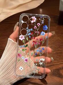 花朵图案 1 件装彩色艺术花卉软壳手机壳，兼容华为荣耀、Galaxy A04e/12/A13/A14/A34/A50/A52/A53/A54/S21/S22/S23/S24/S25/S25Ultra/S25FE/S26/S26 Plus/S26 Ultra/S26 Edge、6A/7A/8A、12T/13T/15T/15T Pro，国际版，非国内版 - 無色 - 查看 6