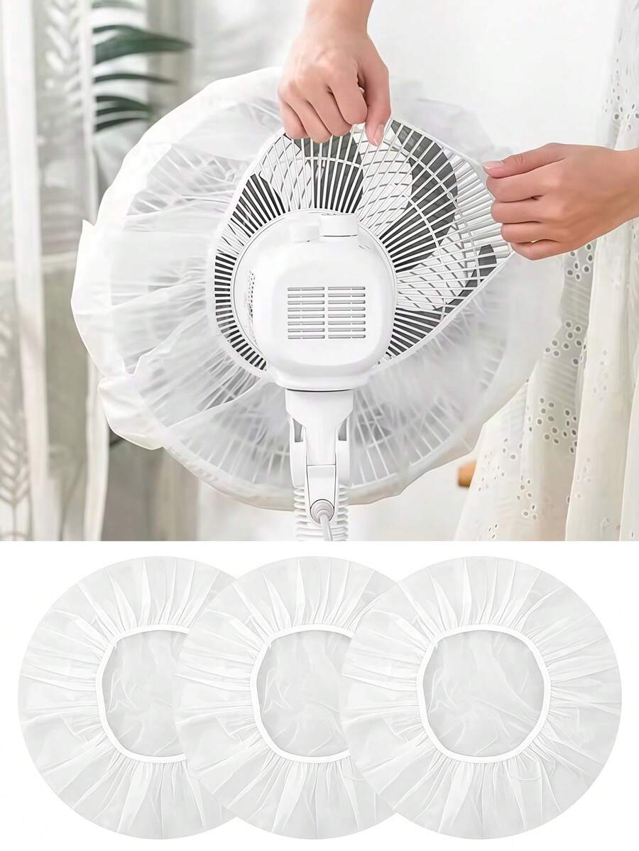 5 chiếc bọc quạt tròn bằng sợi microfiber có thể giặt được, có lưới chắn ngón tay, thích hợp sử dụng tại nhà và văn phòng, thiết kế viền hình hoa sen, kiểu dáng tối giản, cấu trúc chắc chắn.