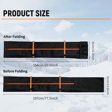 PSKOOK Ski Board Bag, Twin Ski Board Bag, Large Twin Ski Board Bag, Ski Bag, Board Storage Bag Ski Gear Bag - Multicolor - View 8