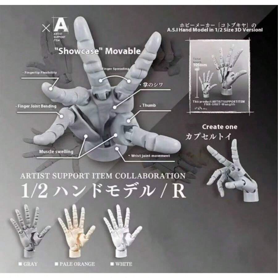 Right Hand Model - Ornament - Toys For Boys - Toys For Girls - Wrist Puppet - Action Figure - Posable - Bionic - Blank Body - Multicolor - View 1