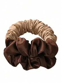 1个免加热卷发发圈，棕色缎面免加热卷发器，可睡眠时佩戴，柔软舒适，慵懒卷发，无需加热即可打造卷发造型，时尚百搭，适合户外活动，耐用缎面发饰，马尾辫发圈，橡皮筋发带，发绳，弹性发圈 - 彩色 - 查看 10