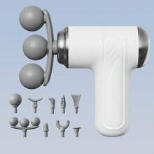 3pcs Massage Gun, Electric Massager, Home Fitness Mini Massage Gun With 9 Interchangeable Massage Heads, 6 Speed Levels, USB Rechargeable, Suitable For Home Fitness, Office Use, Muscle Relaxation, Fatigue Relief, Perfect Gift - View 9