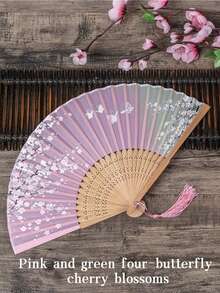 Unisex Personalized Customized New Fashion Folding Fans, Dance Props, Summer Fans, Bridesmaid Fans Wedding Dresses, Wedding Gifts, Travel Fans - Multicolor - View 4