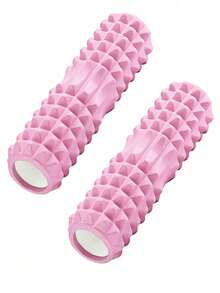 1pc Yoga Roller, Hollow Fitness Equipment, Crescent Foam Roller, Muscle Relaxation Massage Roller, Leg Slimming Tool, Yoga Foam Roller, Muscle Relaxation Massage Stick, Yoga Pilates Beginner Wolf Tooth Stick, Foam Roller Supplies, Hollow Yoga Column - Multicolor - View 12