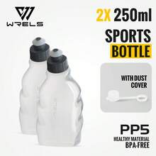 1個/2個 WRELS 便攜式純色硬水瓶，防漏，輕量，矽膠材質，適合跑步、健身、騎單車、露營、戶外運動和單車配件，健身房水瓶，跑步配件，方便補水 - 彩色 - 查看 8