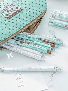 Bộ 4 bút bi mực gel vị dâu sô cô la, ngòi 0.5mm, mực đen khô nhanh, gồm 1 bút có mùi sô cô la và 1 bút có thể tẩy, món quà lý tưởng cho bé gái và học sinh nhân dịp năm học mới. - bút gel - Xem 10