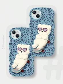 JURSUE Cute Kawaii Fashion Aesthetic Funny Shockproof Protective Soft Phone Case Compatible With IPhone 17 16 15 14 13 12 11 Pro Max SE 2020 X XR XS Ip 8 7 Plus N1196 - Cadet Blue - View 8