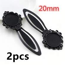 2 chiếc đế trống 18/20mm dùng làm bookmark, gắn đá cabochon, khay đựng phụ kiện làm trang sức DIY. - Đánh dấu trang cơ sở - Xem 27