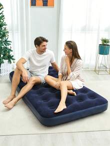 1个充气床垫 - 耐用PVC材质，适合家庭、后院、花园、露营、室内/室外、海滩旅行和聚会。便携式折叠沙发，适用于婚礼季、户外婚礼、节日、啤酒节、花园礼品、露营、徒步旅行和户外活动。 - 藍色 - 查看 6