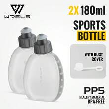 1個/2個 WRELS 便攜式純色硬水瓶，防漏，輕量，矽膠材質，適合跑步、健身、騎單車、露營、戶外運動和單車配件，健身房水瓶，跑步配件，方便補水 - 彩色 - 查看 7