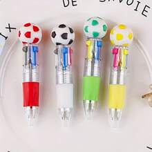 DOMUUH 7pcs/15pcs Football Themed Ballpoint Pens, Featuring Vibrant Football Pattern Design - Colorful Plastic Stationery, Suitable For Sports Enthusiasts, Office Supplies And Party Favors, Party Stationery - 7 Random Items - View 5