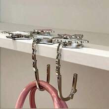 Foldable Hanging Hook, Desk Edge Bag Hanger, Portable Adhesive-Free Clip - Multicolor - View 6