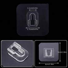 30个自粘式双面隐形无痕墙钩，适用于墙面收纳、浴室厨房等场所 - 均碼 - 查看 4