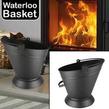 Waterloo Style Black Fireplace Scuttle - Coal Bucket Traditional For Fire Logs - Multicolor - View 2