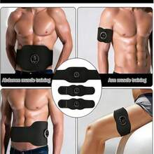 1set Smart 10 Modes One-Touch Operation Breathable Neoprene EMS Muscle Stimulator Kit, Sleek Black Portable Abdominal Toning Belt With Body Patches, Rechargeable Design, Perfect For Fitness, Slimming, Muscle Recovery, Home Workout, Ideal Gift For Fitness Enthusiasts & All-Year Daily Wellness Use - Black - View 9