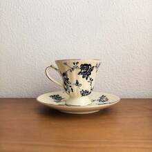 蓝白瓷咖啡杯，精致下午茶，欧式金边红茶杯 - 查看 5