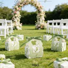 10个/包 婚礼派对礼品糖果盒，高端新款纸盒，纪念礼品盒，适用于各种节日和周年纪念日 - 查看 17