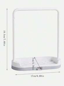 1pc White /Grey Kitchen Sink Rack Tray Organizer Stand,Kitchen Countertop Rust Proof Sink Accessories ,For Sponge, Dish Cloth, Rag, Brush, Scrubber Storage Holder. - View 9