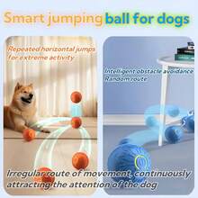 Interactive Dog Toys Dog Balls,Durable Motion Activated Automatic Rolling Ball Toys/Small/Medium Dogs(Blue - Orange - View 7