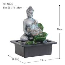 Statue Sculpture Desktop Flowing Fountain Waterfall, Suitable For Home And Office Decoration, Suitable For Living Rooms, Bedrooms, Desks - Peaceful Zen Garden Decoration, Halloween, Christmas,, Mother's Day, Valentine's Day Holiday Gifts - JZ031 - View 6