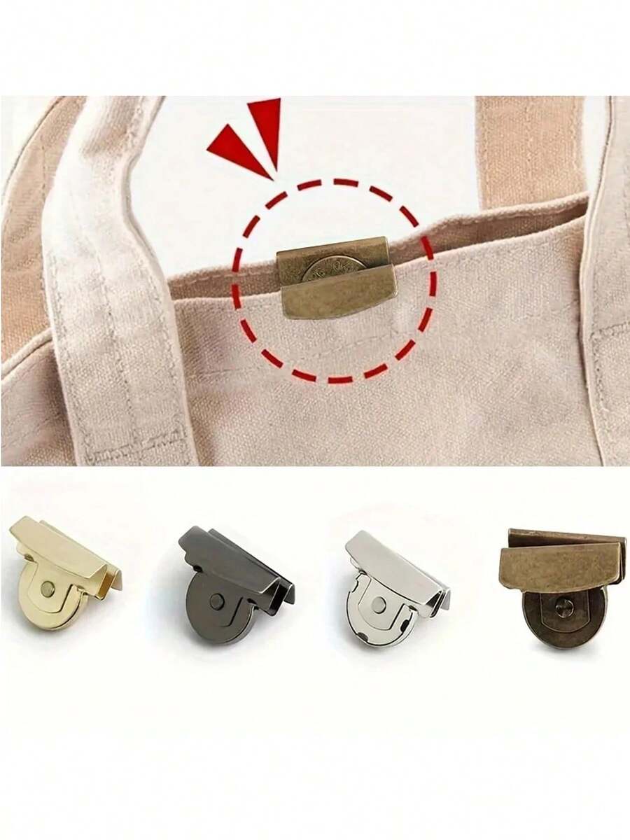 8-Piece Handbag Snap Fasteners, Magnetic Buckle, Concealed Snap Button For Handbag, Seamless Button H9MG - 4 Pieces Of Random Colors - View 1