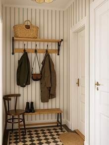 经典条纹壁纸 - 优雅的自粘式或免胶式定制颜色墙面装饰 - 1PC - 查看 3