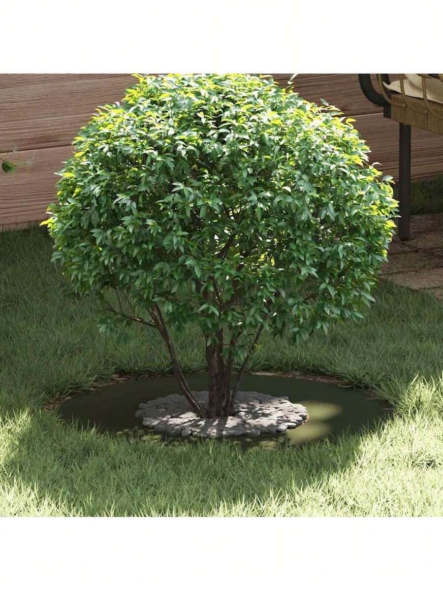 BXUXOHS Pot de jardin adapté anneau arbre plat olive Ø30 / 60 cm acier - A - Voir 1