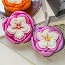 New Flower Candle Silicone Mold, DIY Aromatherapy Plaster 3D Flower Diffuser Stone, Handmade Soap - White - View 4