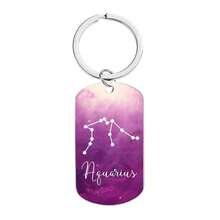 Constellation Keychain Constellation Key Ring With Split Ring, Constellation Design, Suitable For Backpack,Purse Decoration, Valentine's Day Gift - Silver - View 18