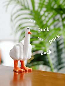 Funny Home Decor Duck Figurine, Creative Gift, Desktop Ornament, Office Decor, Home Decor - A - View 2